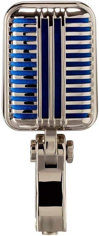 Monoprice Memphis Blue Classic Dynamic Microphone - Unidirectional, Retro-Style with Pop-Free On/Off Switch and Protective Case - Stage Right Series