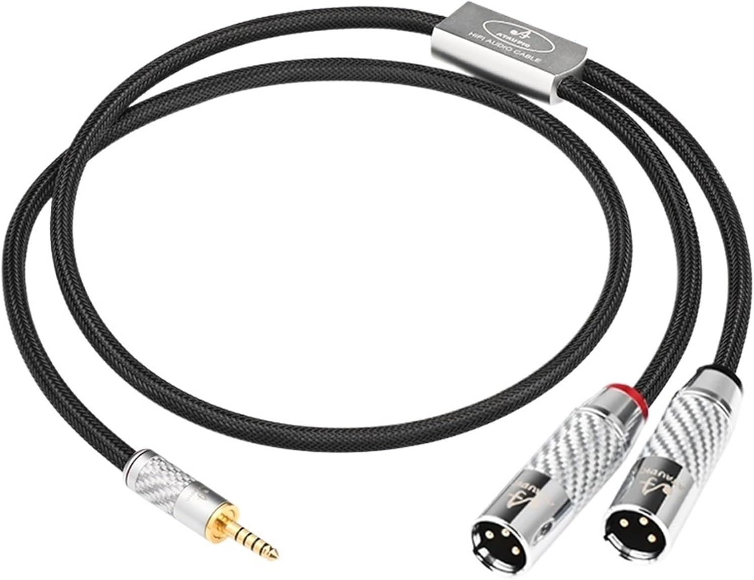 4.4mm to 2XLR Audio Cable Hi-end OCC Core 4.4mm Balanced to 2XLR Male/Female Adapter Cable for Amplifier Mixer(5m)