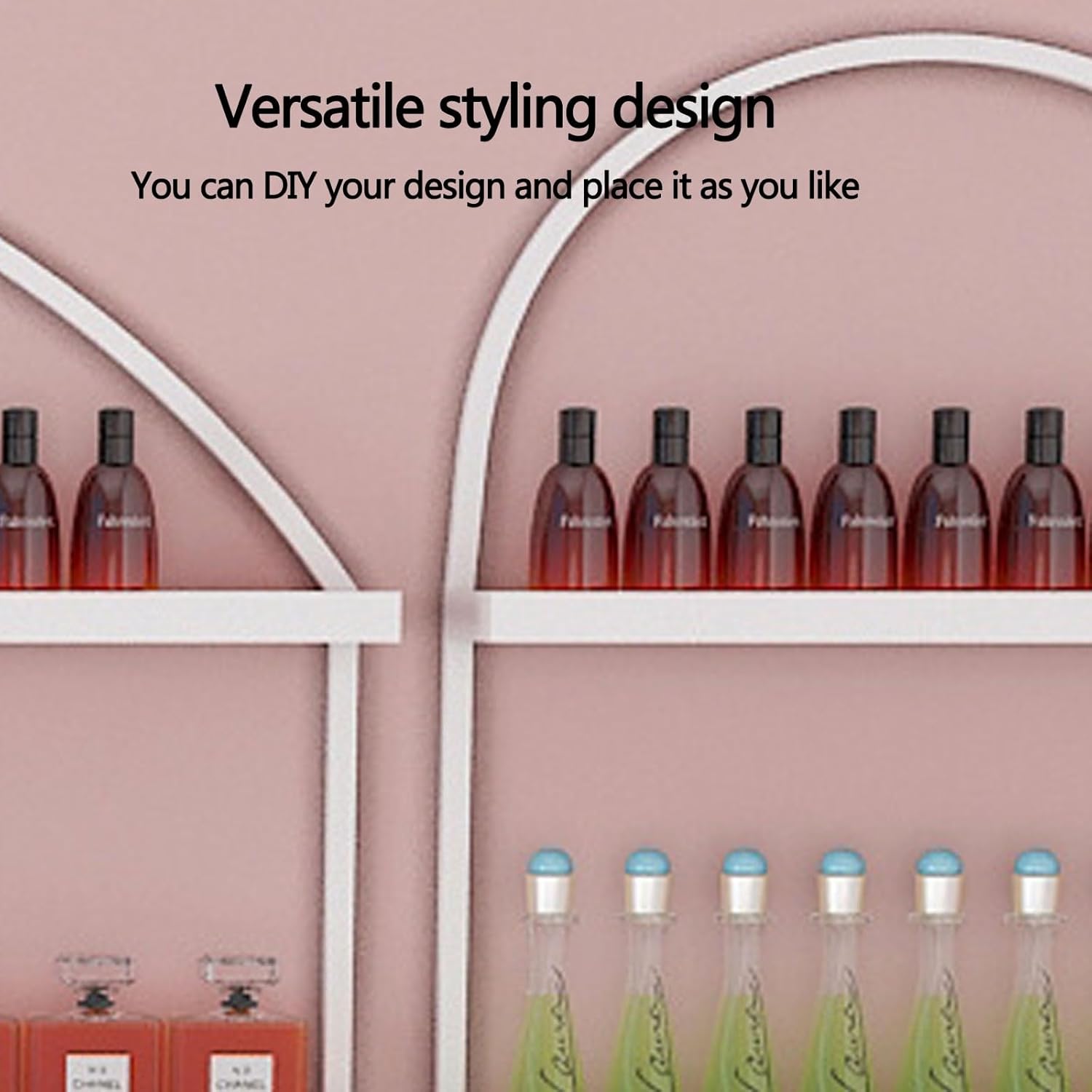 Nail Polish Rack Wall Mount Display The Corners are Smooth and Don’t Scratch Your Hands Nail Polish Organizer for Nail Salon Dress Room Bedroom (Color : White)