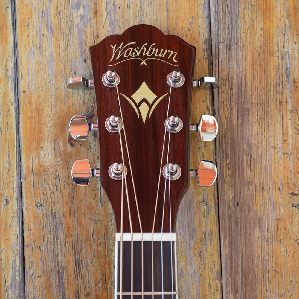 Washburn HD10SCE-O Heritage 10 Series Acoustic Cutaway Guitar, Natural