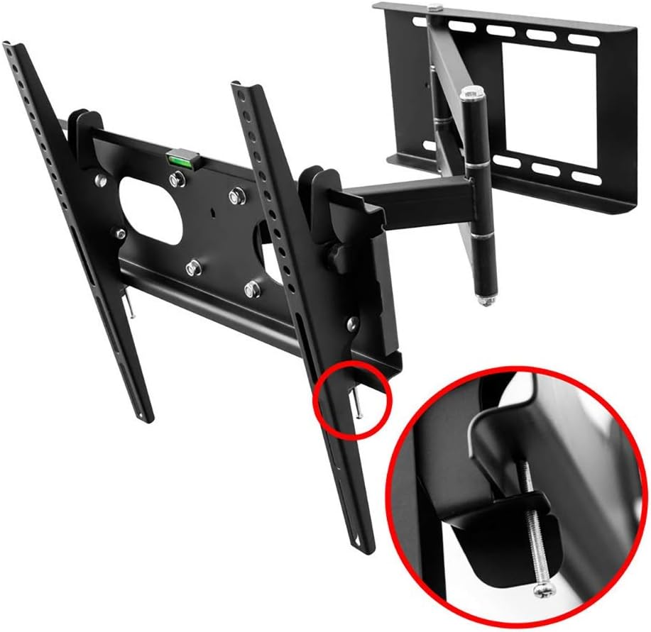 Tv Wall Bracket Tv Wall Mount Bracket Wall Bracket Thickened Type 26”- 55”TV Rack Universal Telescopic Rotation (Color : Black) (Black)