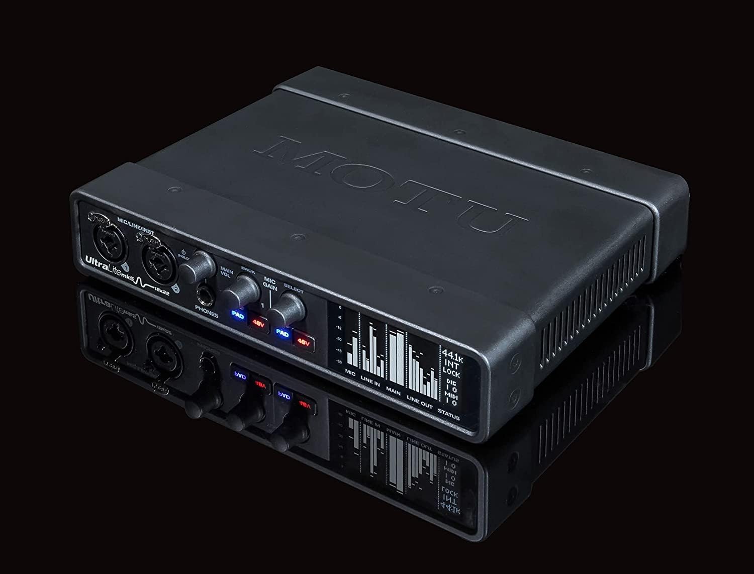 MOTU UltraLite-mk5 USB Audio Interface Bundle with Headphone, XLR Cables, and 6Ave Cleaning Kit