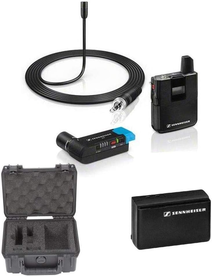 Sennheiser AVX Camera-Mountable Lavalier Digital Wireless Set (ME2 Lavalier) Bundle with SKB Waterproof Case and BA20 Recharging Battery Pack