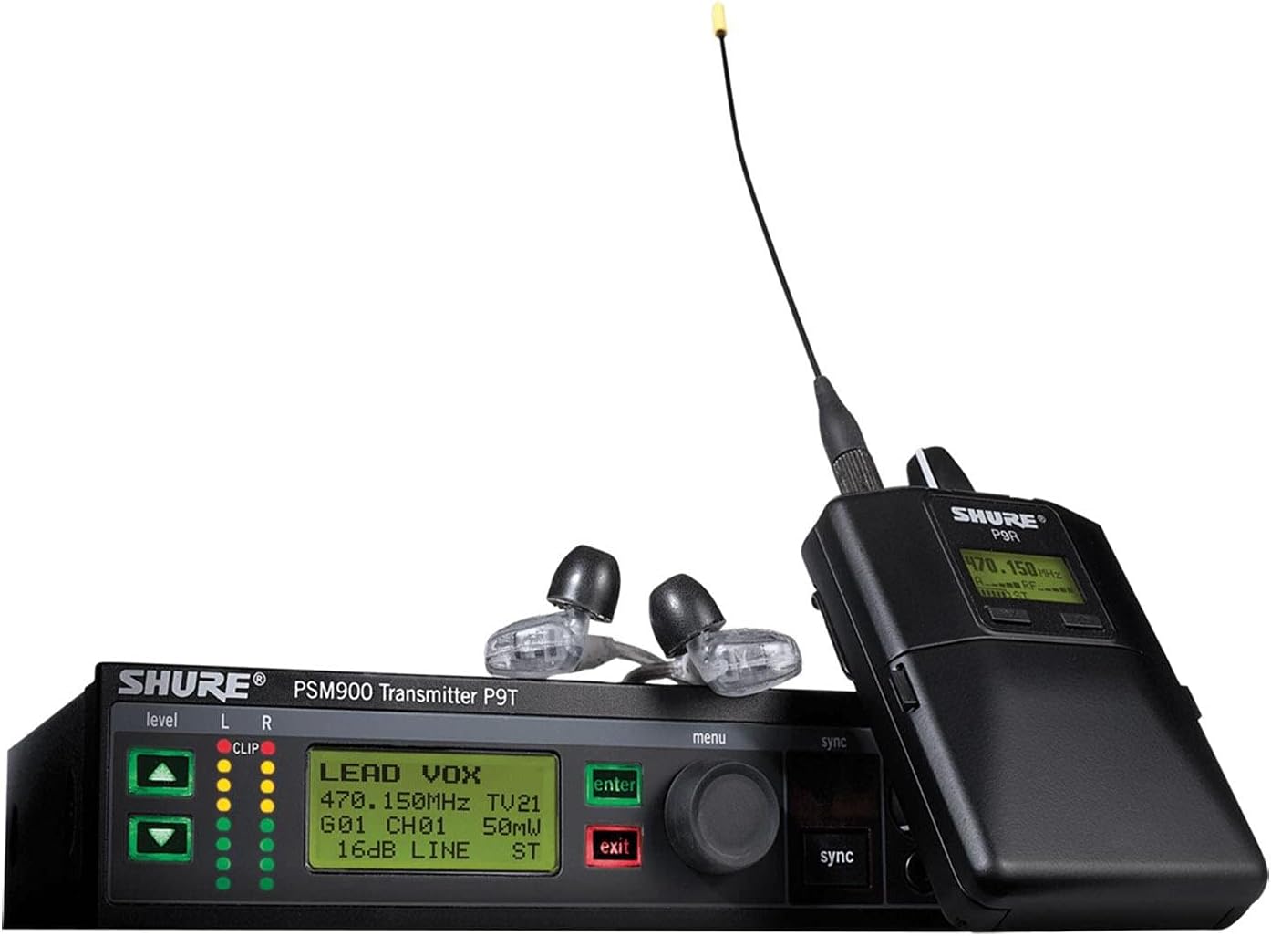 Shure P9TRA+425CL - w/SE425CL G6 Band, 470-506MHz