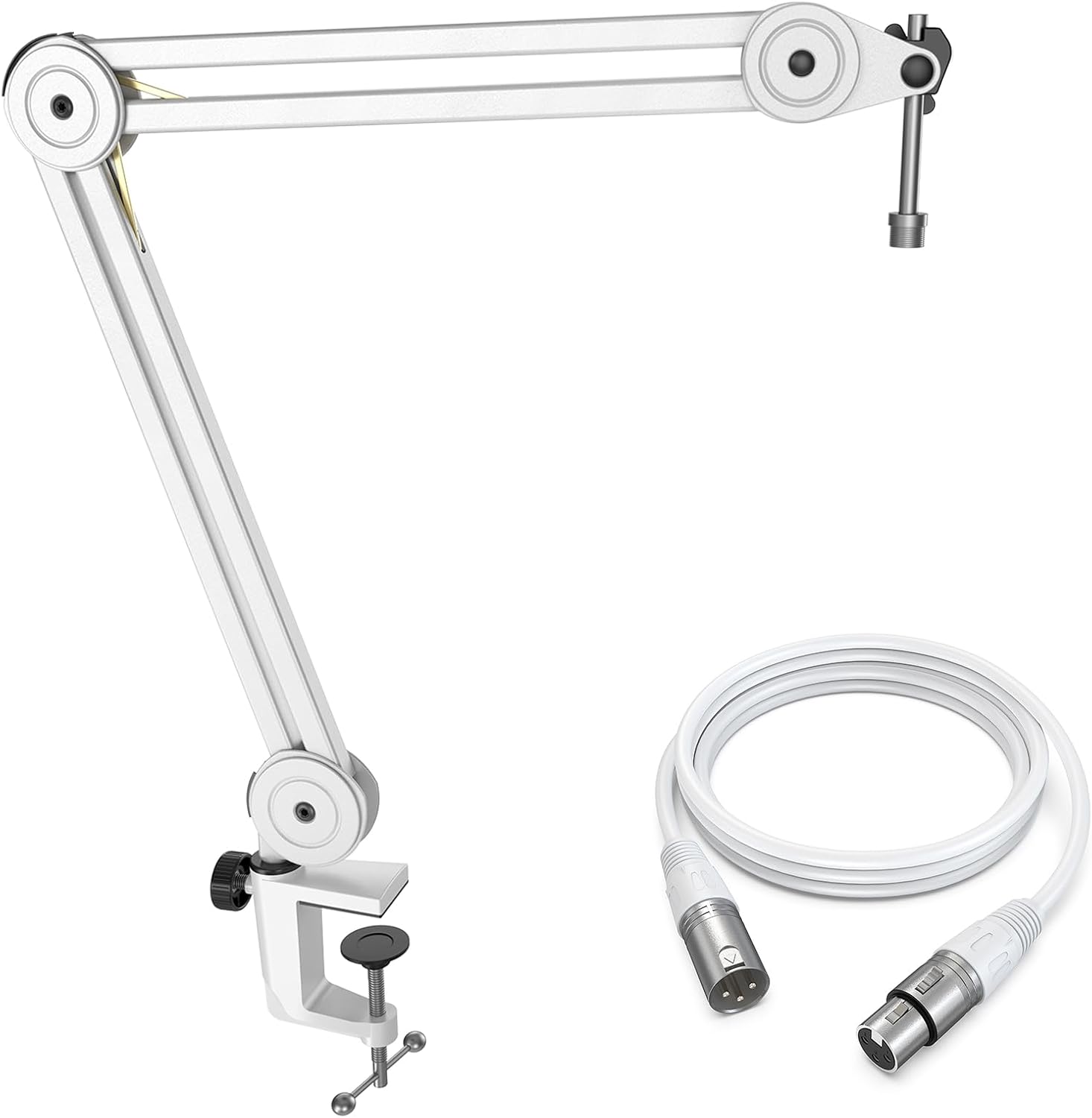 FIFINE Microphone Boom Arm Kit, Metal Heavy Duty Mic Stand with 3/8