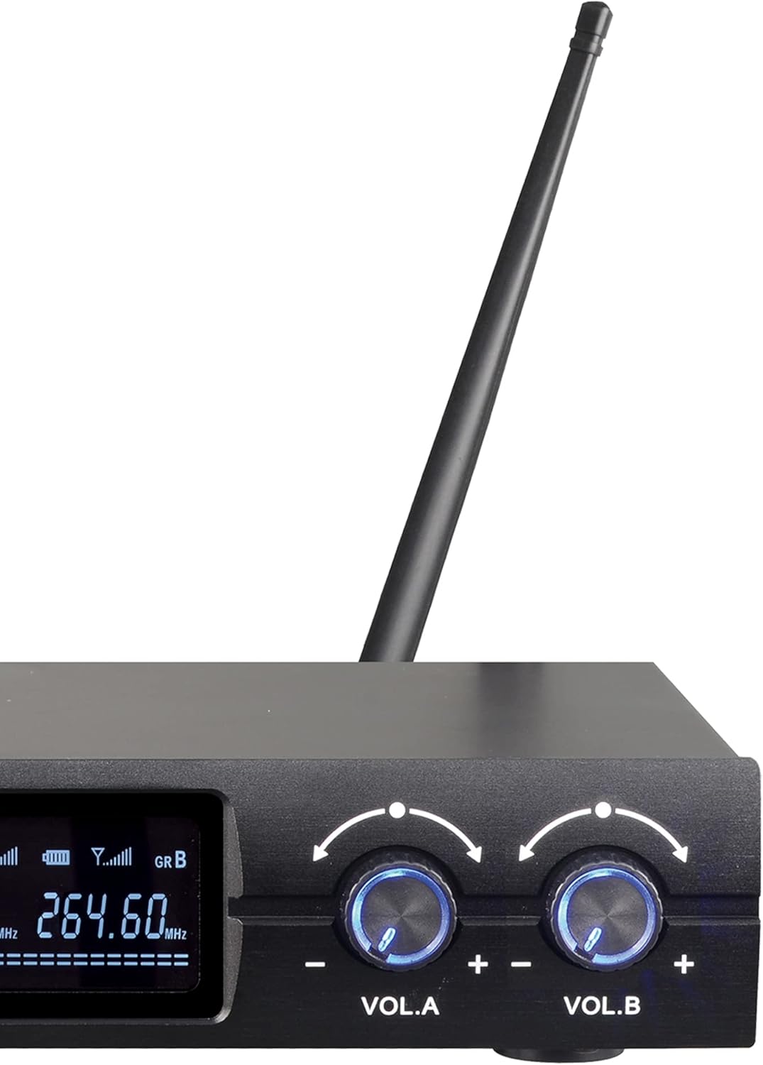 EMB EMIC1250PRO Dual VHF Wireless Handheld Microphone System w/Rechargeable Receiver - Great for Any Occasion Such as Karaoke, DJ, Wedding, Church, Classroom, Stage, Business and Outdoor