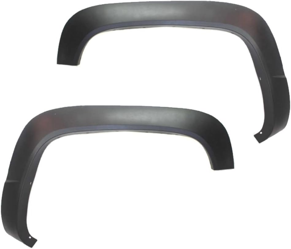 For GMC K1500 / K2500 / K3500 1988-1996 Fender Flare Driver and Passenger Side | Pair | Front | Primed | Thermoplastic | Replacement For GM1290115, GM1291115 | 15723501, 15723502