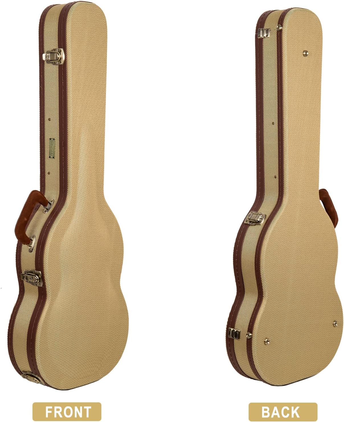 Crossrock Master Series SG Electric Guitar Case | Classic Fabric Tweed Exterior, Re-Engineered Wooden Shell, Leather Handle(CRW720SGFT)