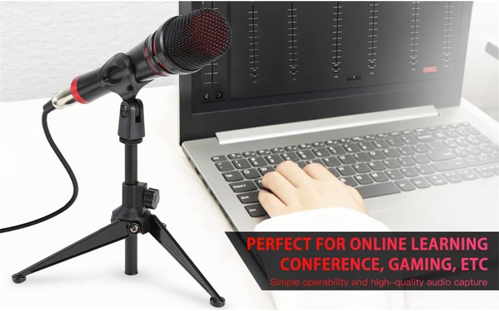 Professional Microphone Phantom Power Sound Card Kit Studio Condenser Microphone Suitable for Computer Mobile Phone Tripod