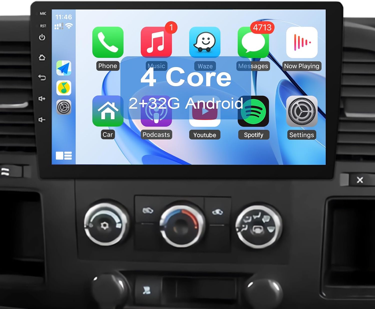 Leadfan Android Car Radio Stereo for Chevy Silverado Tahoe GMC Sierra Yukon Buick Replacement with Wireless Carplay Android Auto, 10.1'' IPS Touchscreen Bluetooth GPS Navigation WiFi Backup Camera MIC