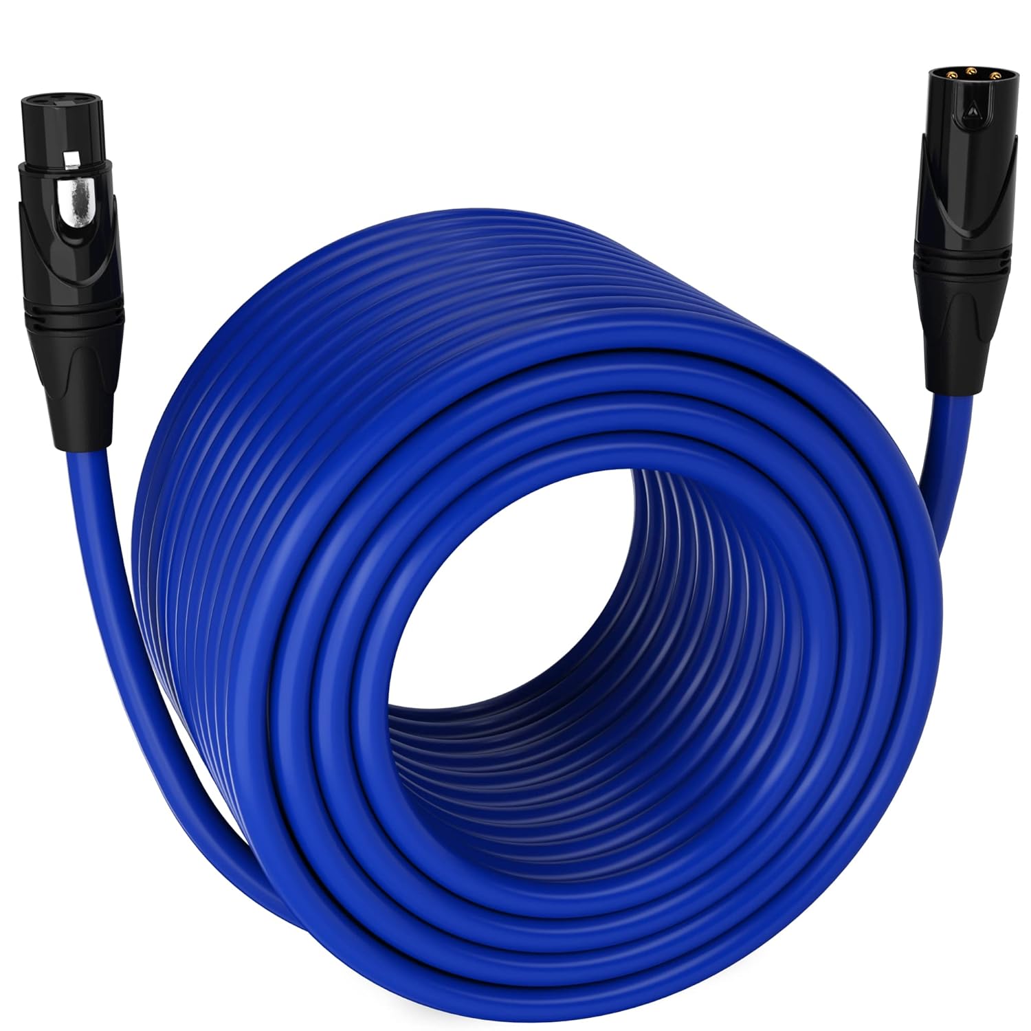 LyxPro 300 Feet XLR Microphone Cable Balanced Male to Female 3 Pin Mic Cord for Powered Speakers Audio Interface Professional Pro Audio Performance and Recording Devices - Blue
