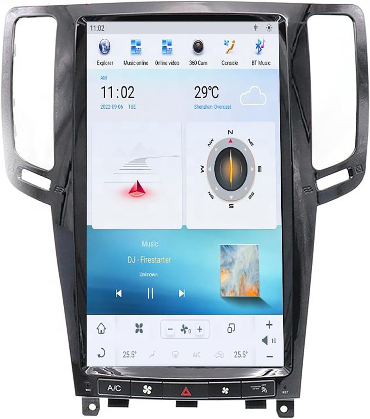 13.6-inch Touchscreen Car Stereo for Infiniti G25 G35 G37 (2006-2014 Sedan & Coupe), Android 12 Head Unit with Wireless CarPlay & Android Auto, 8GB+128GB, Retains Steering Wheel Control & A/C