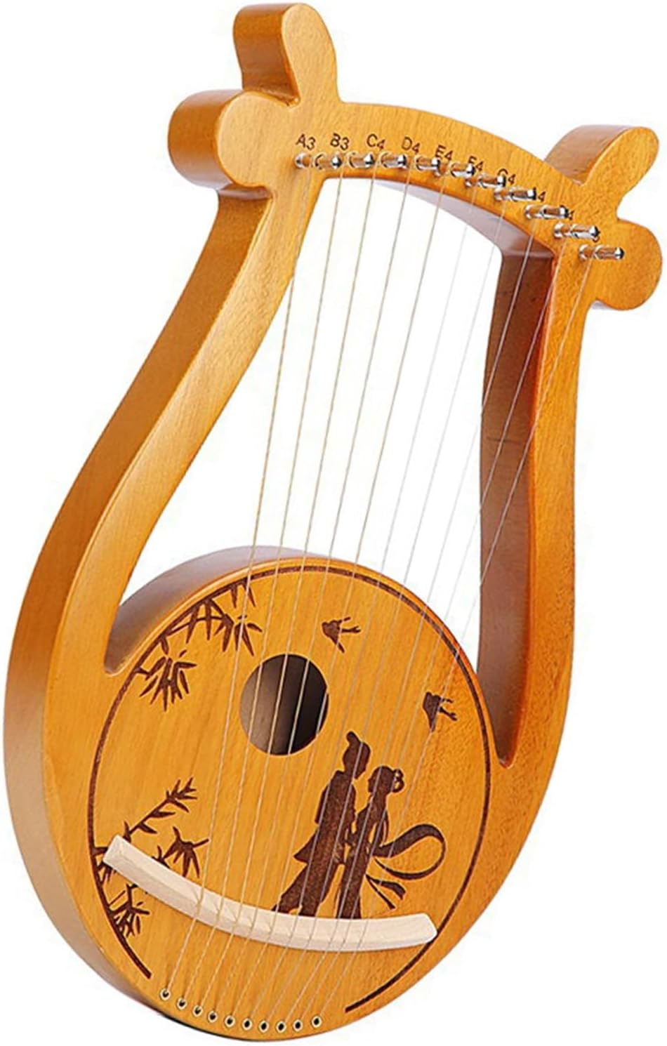 Lyre Harp Set 10-string Harp Easy-to-learn Portable String Instrument(10 string 2)