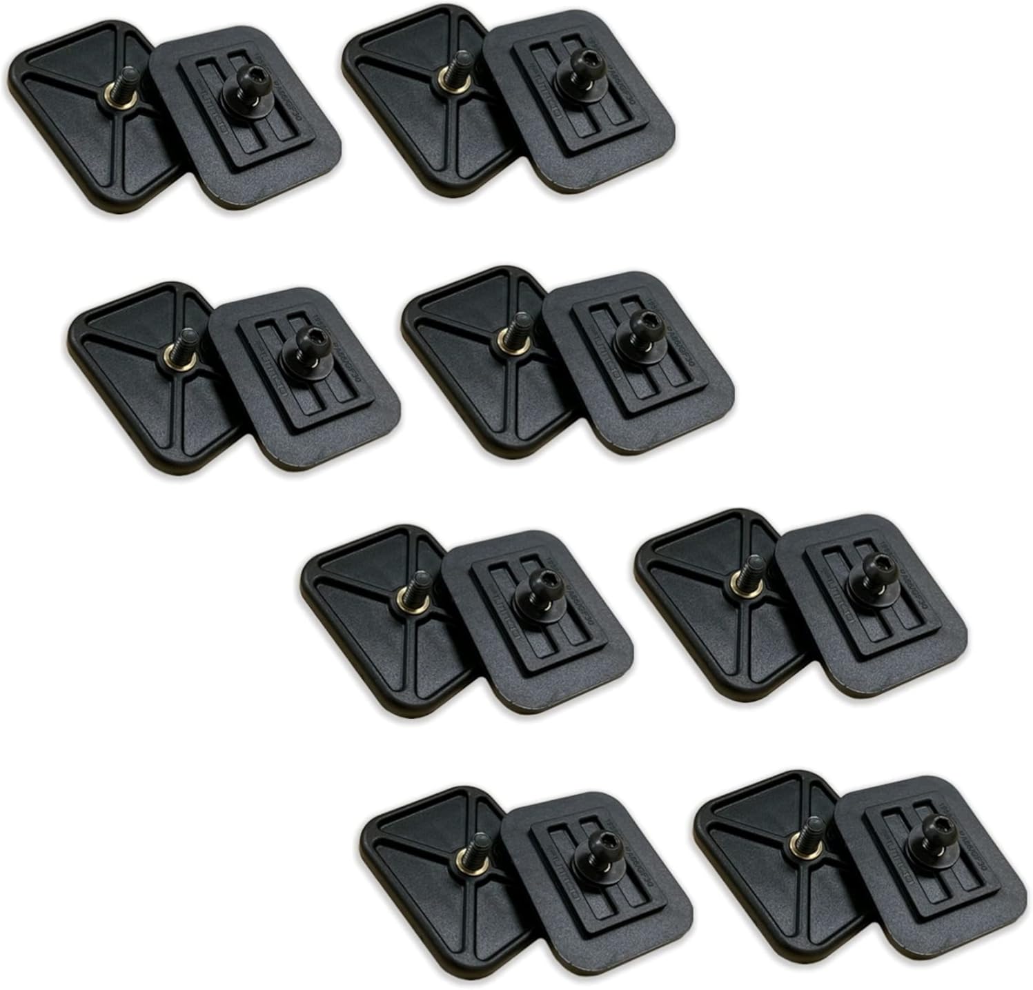 Putco Molle Mount Plates, 16 Piece Set Black