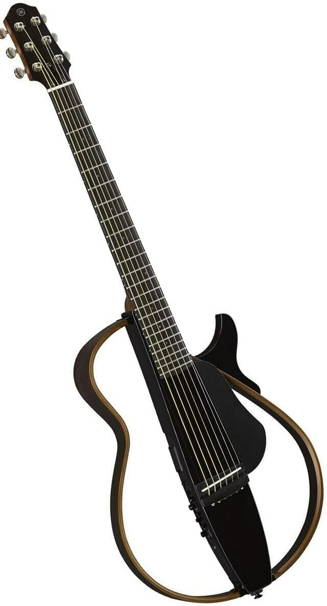 Yamaha SLG200S TBL Steel String Silent Guitar with Hard Gig Bag, Translucent Black