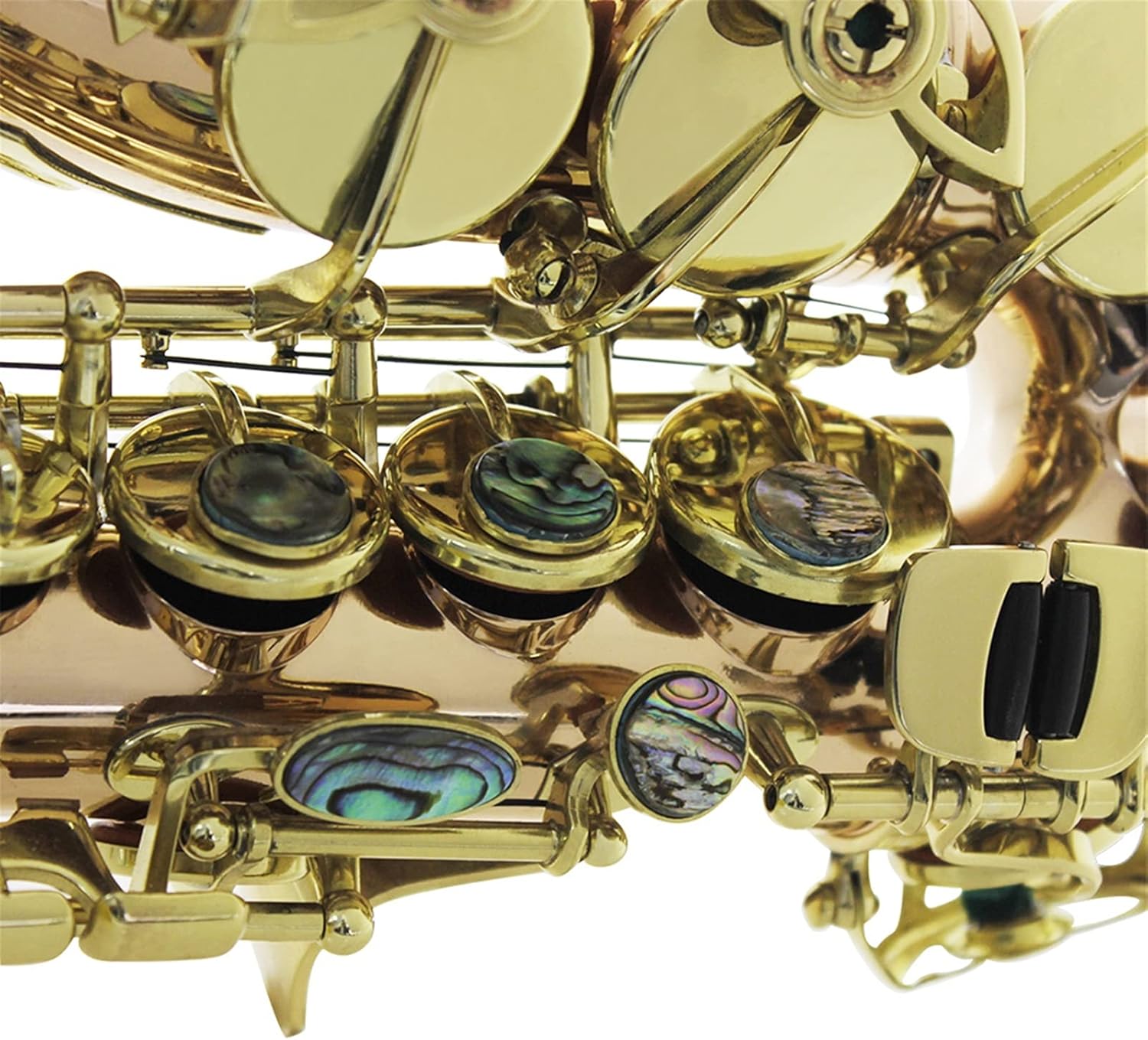 KESHUO Golden Saxophone Professional Woodwind Instrument Bb B Flat Sax with Box&Mouthpiece Musical Instrument Accessories Brass Sax Beginners Kit