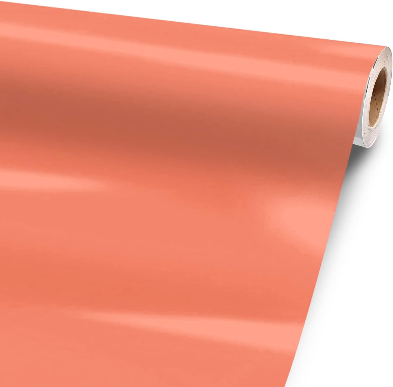 Solid Salmon 24” x 52” Vinyl Wrap Sheet for Large or Custom Items | 3M wrap DIY to Custom Skin Gear of All Types and Sizes, Including Vehicles, Boats, appliances, Furniture, ATV’s, Golf carts, Bikes