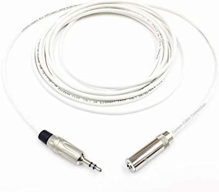 100 Foot Plenum CL3P 3.5mm (1/8 inch) Stereo Audio Extension Cable Male to Female by Custom Cable Connection