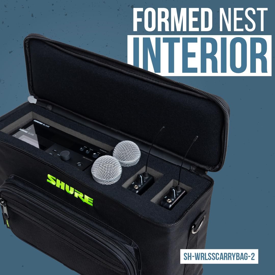 Shure by Gator Padded Microphone Bag that Holds Up to 12 Mics; (SH-MICBAG12)