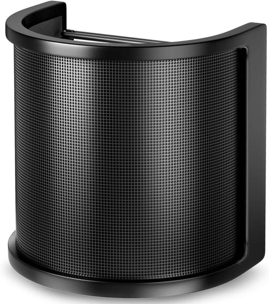 Audio-Technica AT2035 Cardioid Condenser Microphone Bundle with Audio Interface + Microphone Arm + Pop Filter + XLR Cable + Cleaning Cloth (6 Items)