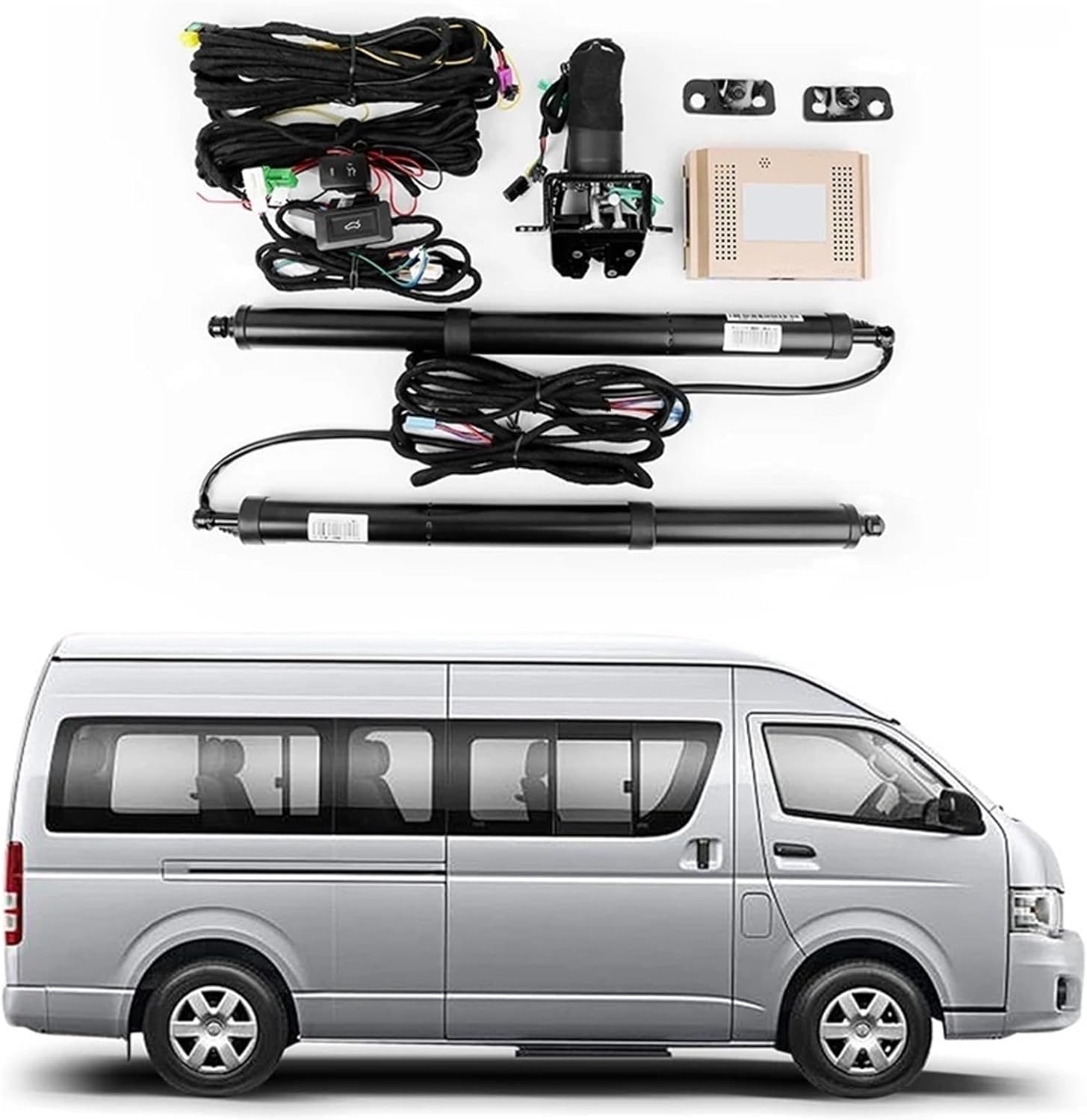 Compatible with Toyota Hiace Mid Roof Electric Tailgate Intelligent Automatic Suction Lock Luggage Modification Automotive Supplies