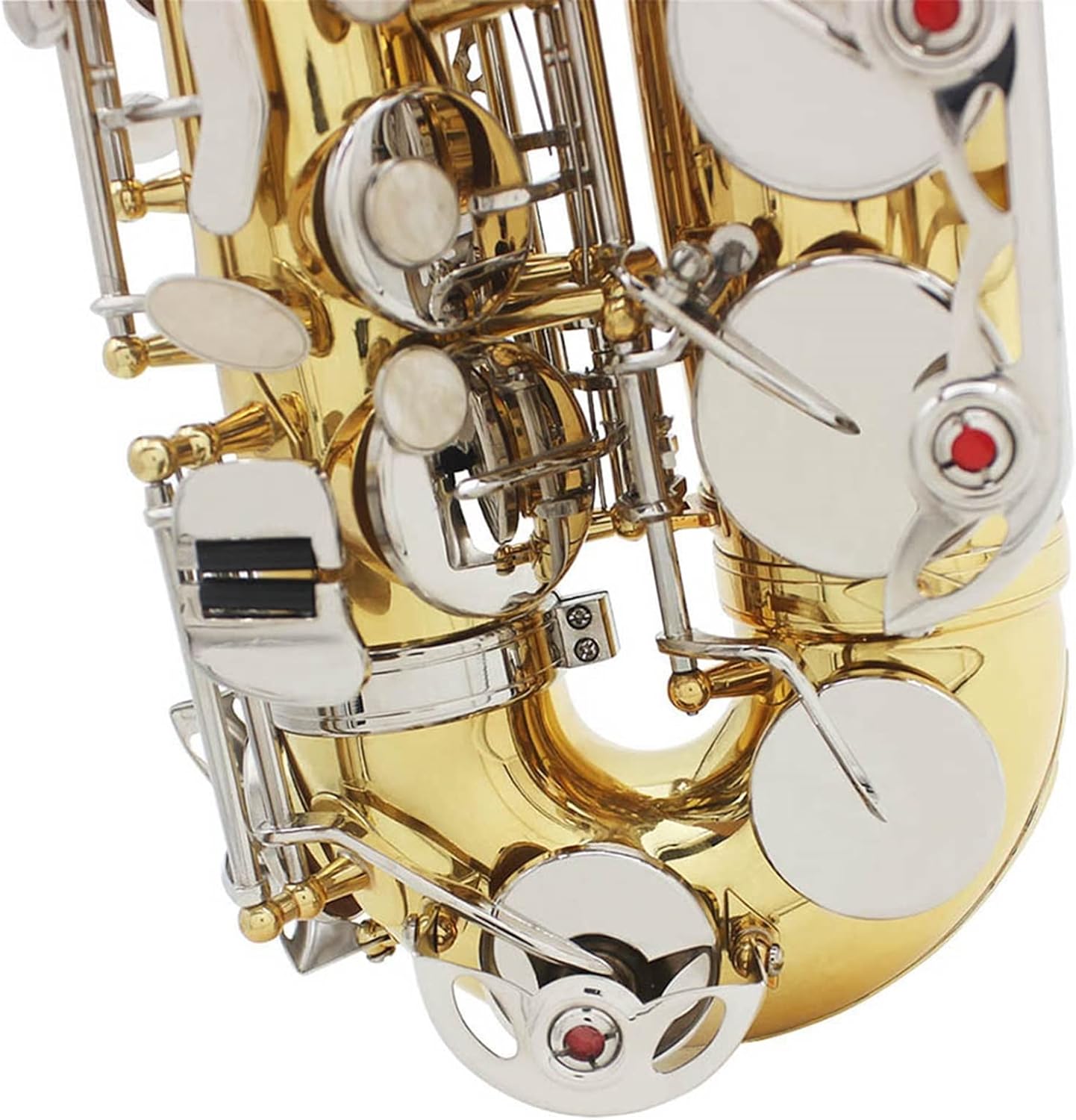 KESHUO EB Alto Saxophone Brass Lacquered Gold E Flat Sax Musical Woodwind Instrument with Case Mouthpiece Accessories Brass Sax Beginners Kit