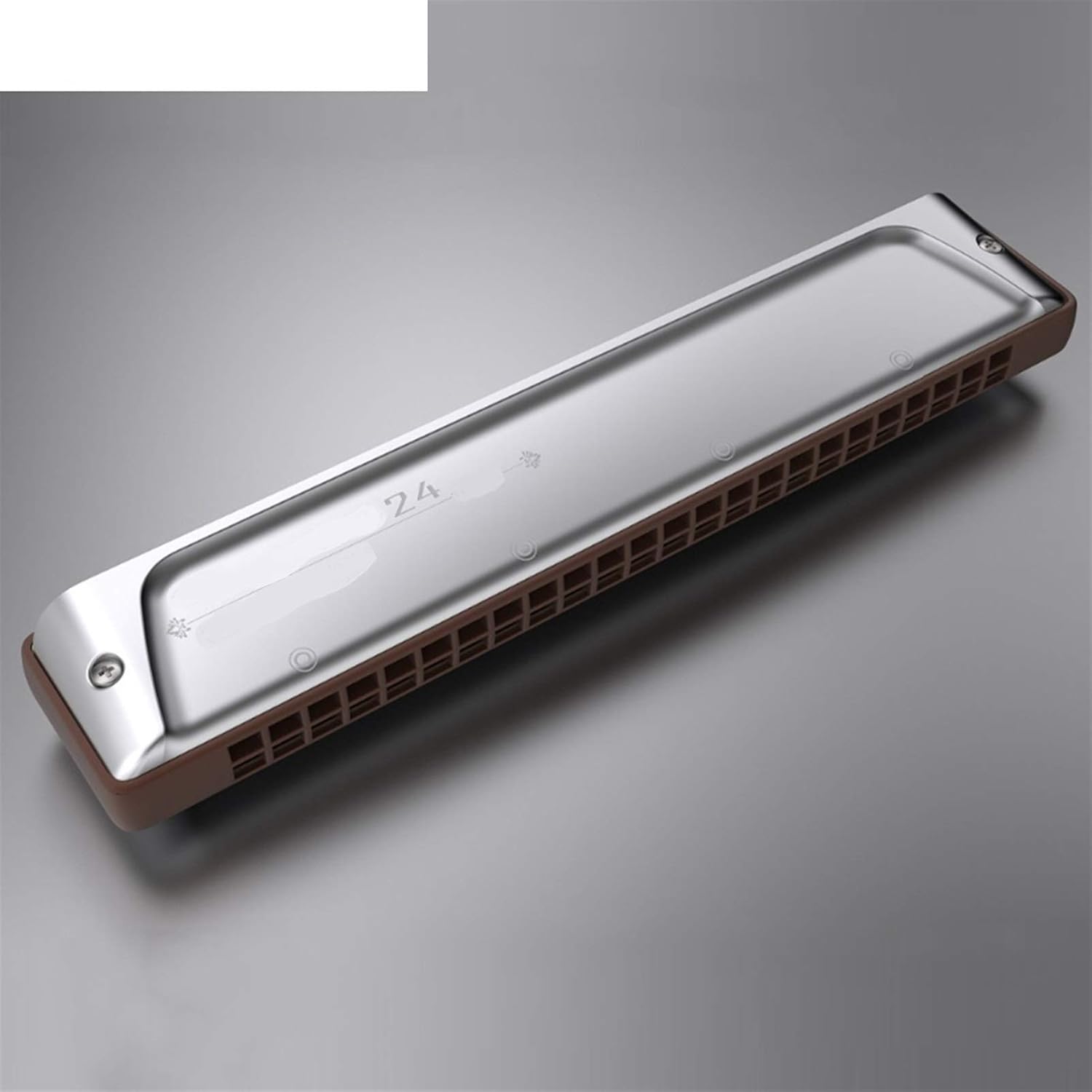 SUOFEILAIMU Tremolo Harmonica Key of C 24 Holes Harp Phosphor Bronze Reeds ABS Comb Musical Instruments (Color : Key of D)
