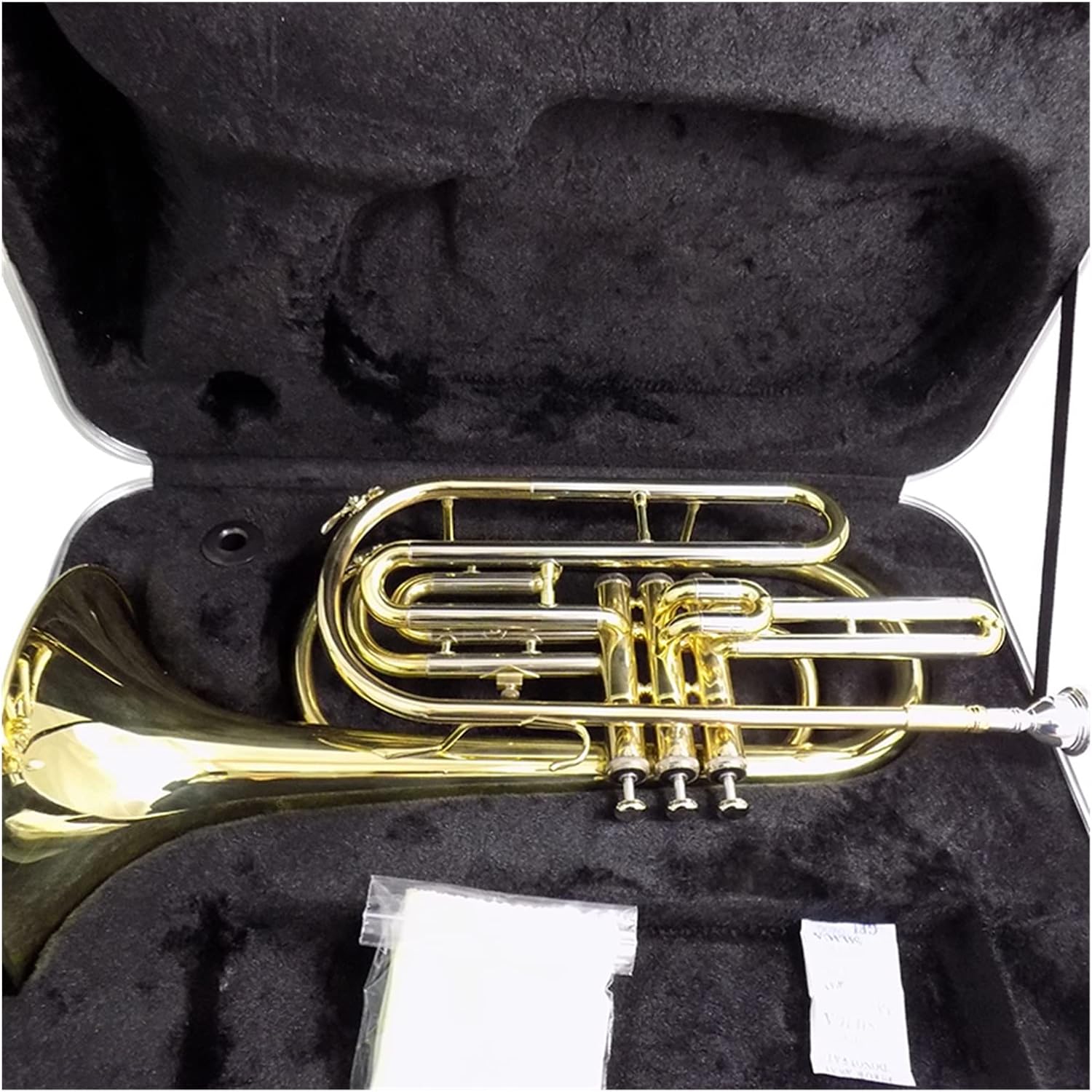 Trumpets Beginner Bb Marching Trombone with Hard Case Mouthpiece Lacquer Silver Nickel Plated Trombones Musical Instruments Trumpet Set (Color : Silve Plated)