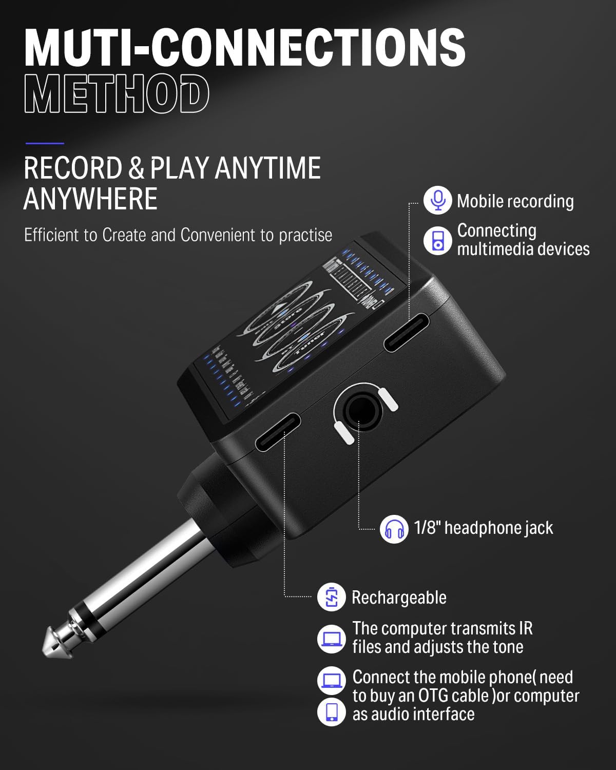 Donner DST-100T 39 Inch Electric Guitar Beginner Kit-Guitar Headphone Amp