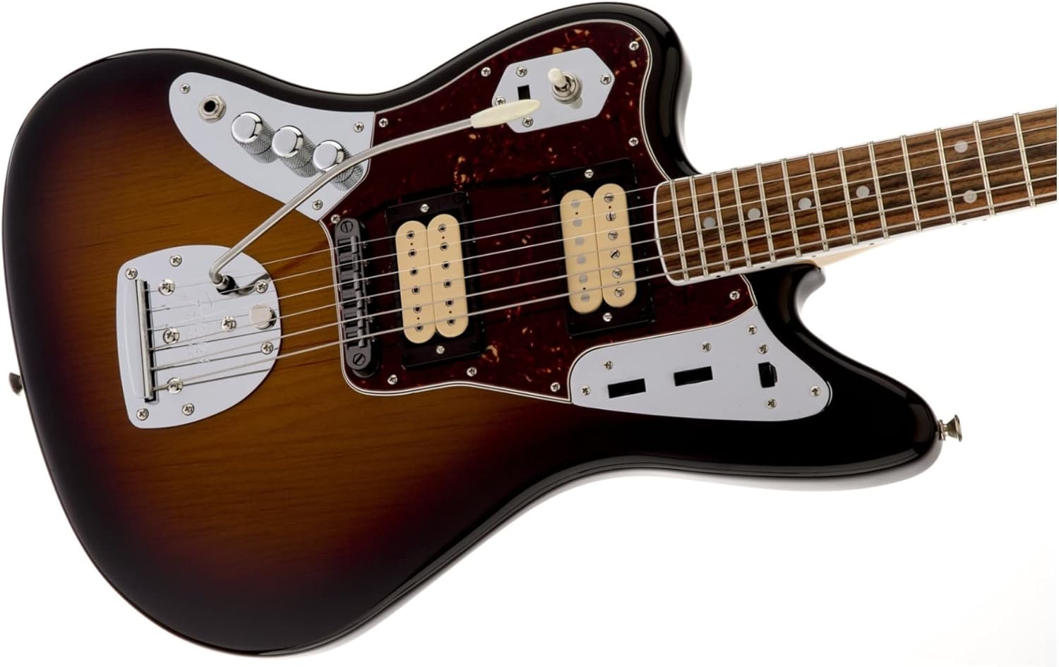 Fender Kurt Cobain Jaguar LH NOS 3 Tone Sunburst Solid-Body Electric Guitar (0143021700)