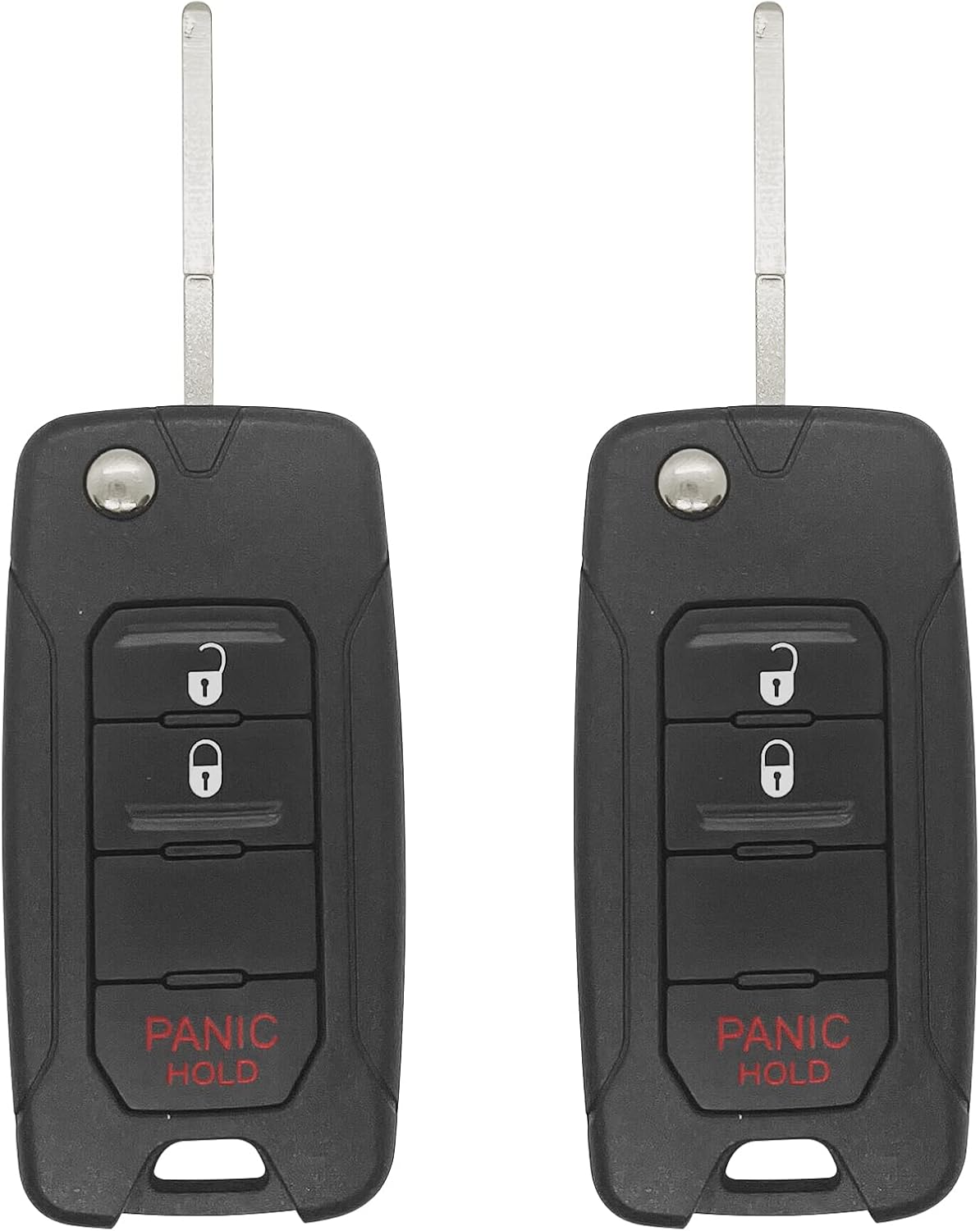 AutoKeyMax Flip Car Key Fob Replacement for 2015 2016 2017 Renegade 3 Buttons Remote FCCID:2ADFTF15AM433TX (2)