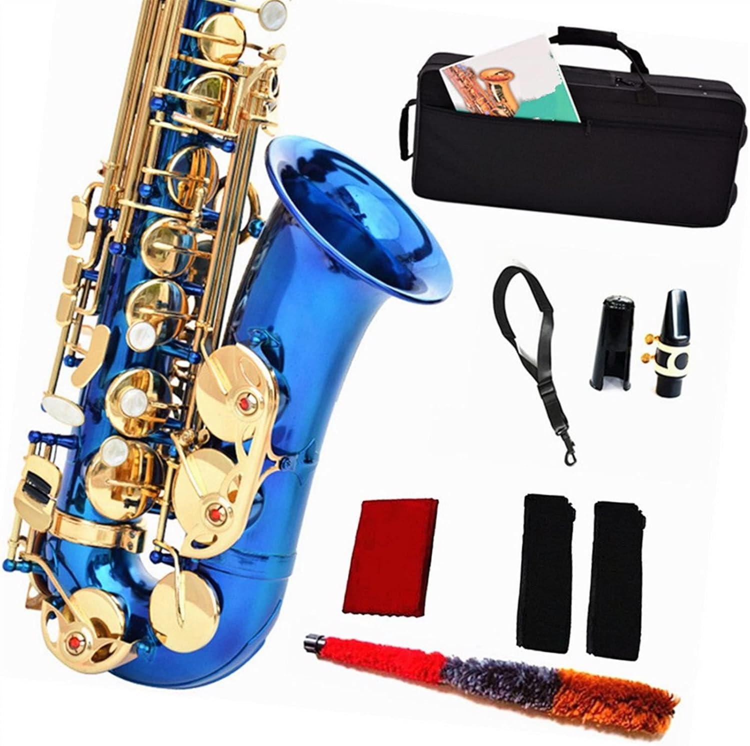 Alto Saxophone in E Flat Golden Key Beginner Saxophone Wind Instrument