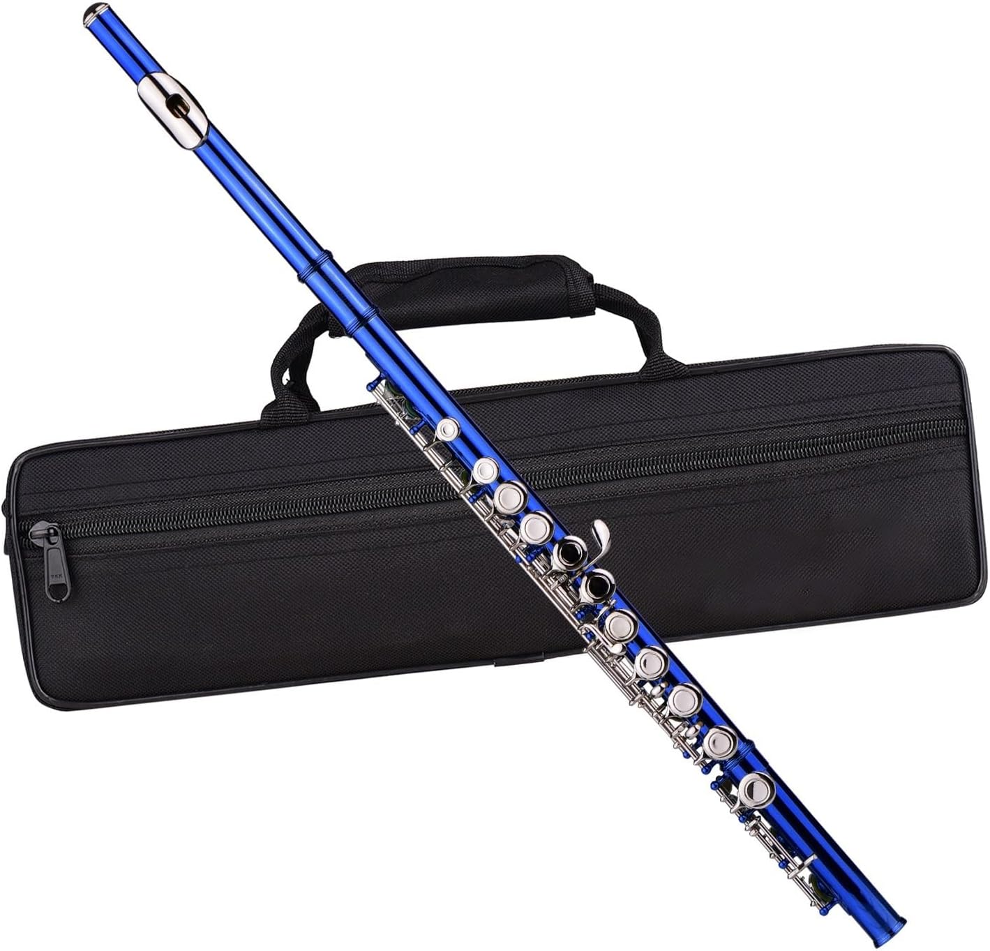 Flute Closed Hole C Flute 16 Keys Wind Instrument with Carry Case Flute Stand Flutes Musical Instruments