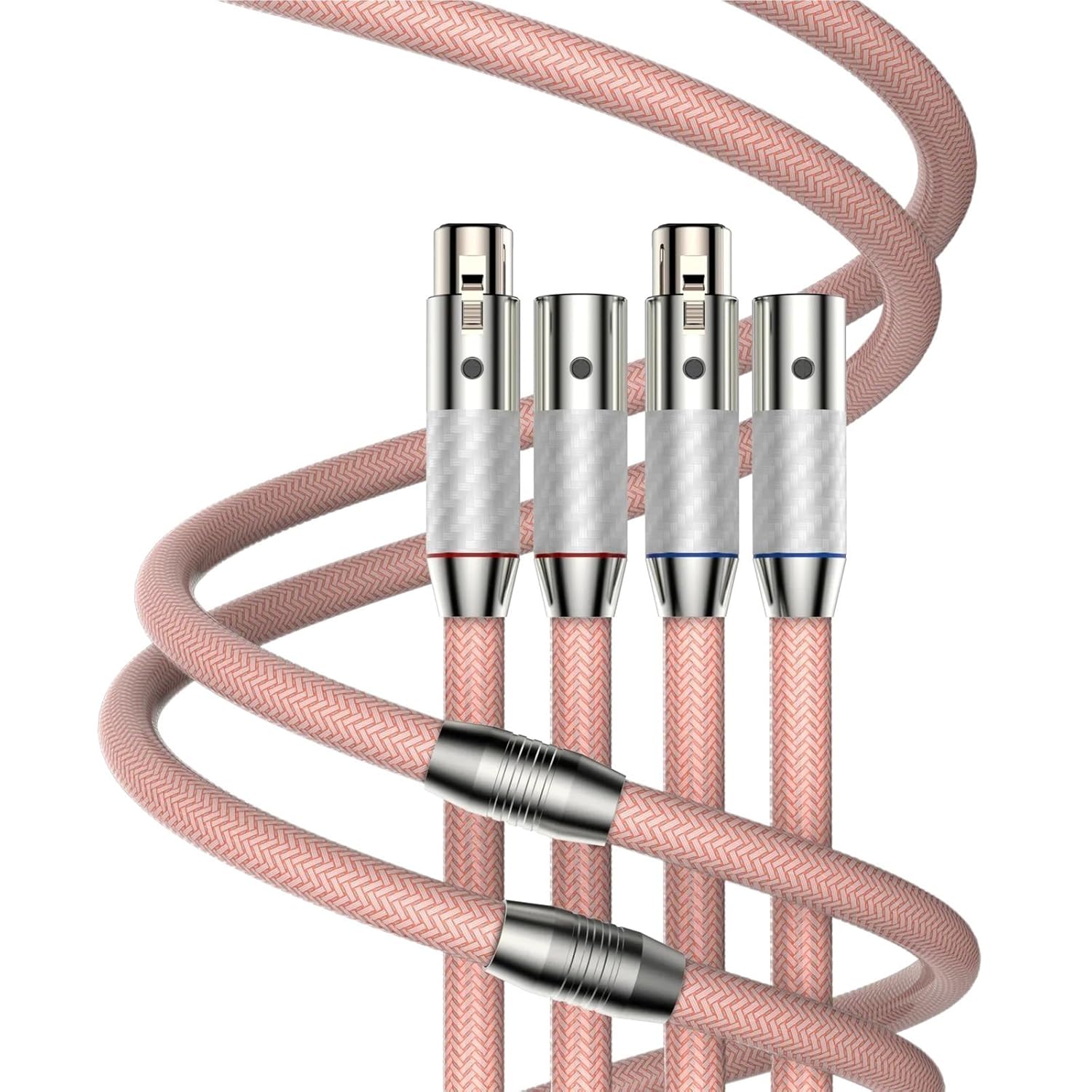 A88 Pure Silver Audio Cable 3 Pin XLR Balanced Interconnect Cable 2XLR Male to Female Cable for DAC DVD CD Amplifier(3 Meter)