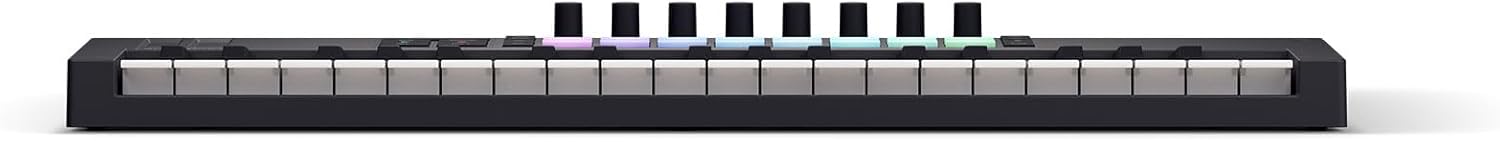 Audiosavings Bundle: Novation LAUNCHKEY MINI 37 MK4 37-key MIDI Ableton Live Keyboard Controller Bundle with Rockville PRO-M50 Studio Headphones w/Detachable Coil Cable & Case+Extra Ear Pad (2 Items)