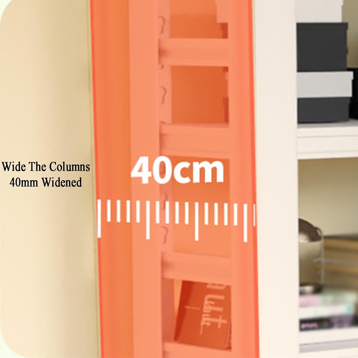 5 Cube Bookshelf, 5 Layer Display Bookcase Storage Rack,Simple Bookshelf with Wheels, Suitable for Living Room,Children's Room,Reading Corner(Black,70X30X160cm) (Black 50X30X160cm)