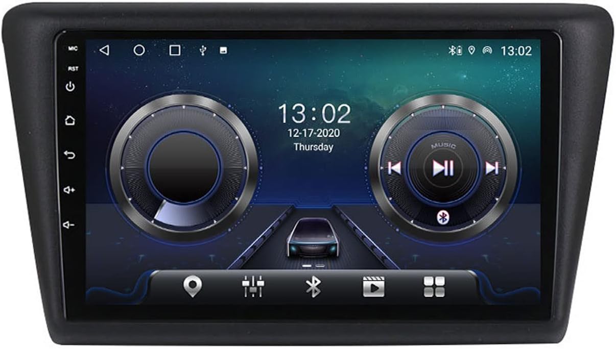 Car Radio Multimedia MP5 Player for Skoda Rapid 2013-2017 Car Audio with FM Rear View Camera Carplay 9 Inch HD Touch Screen Car Stereo Support Mirror Link/SWC/1080P Video