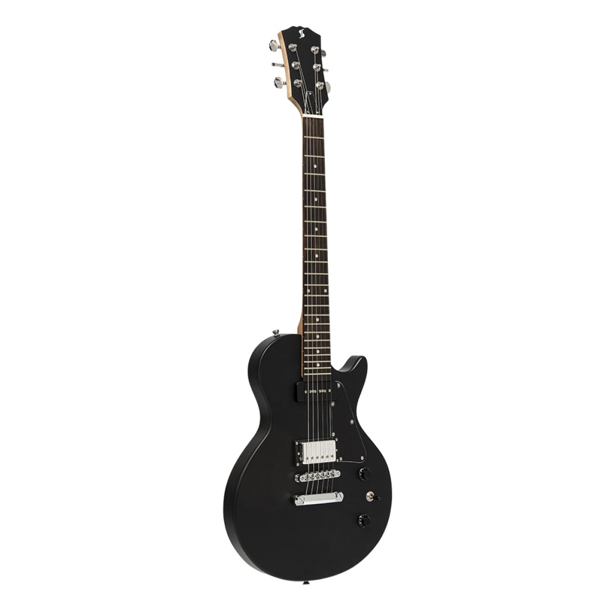 Stagg SEL-HB90 BLK Standard Series Electric Guitar l Solid Mahogany Body l Flat Top l Black Finish