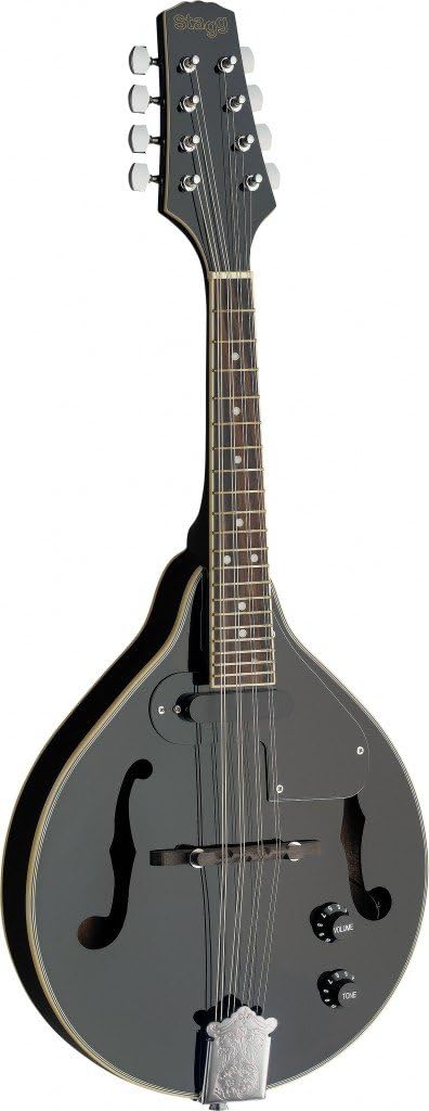 Stagg M50 E BLK Acoustic-Electric Bluegrass Mandolin - Black