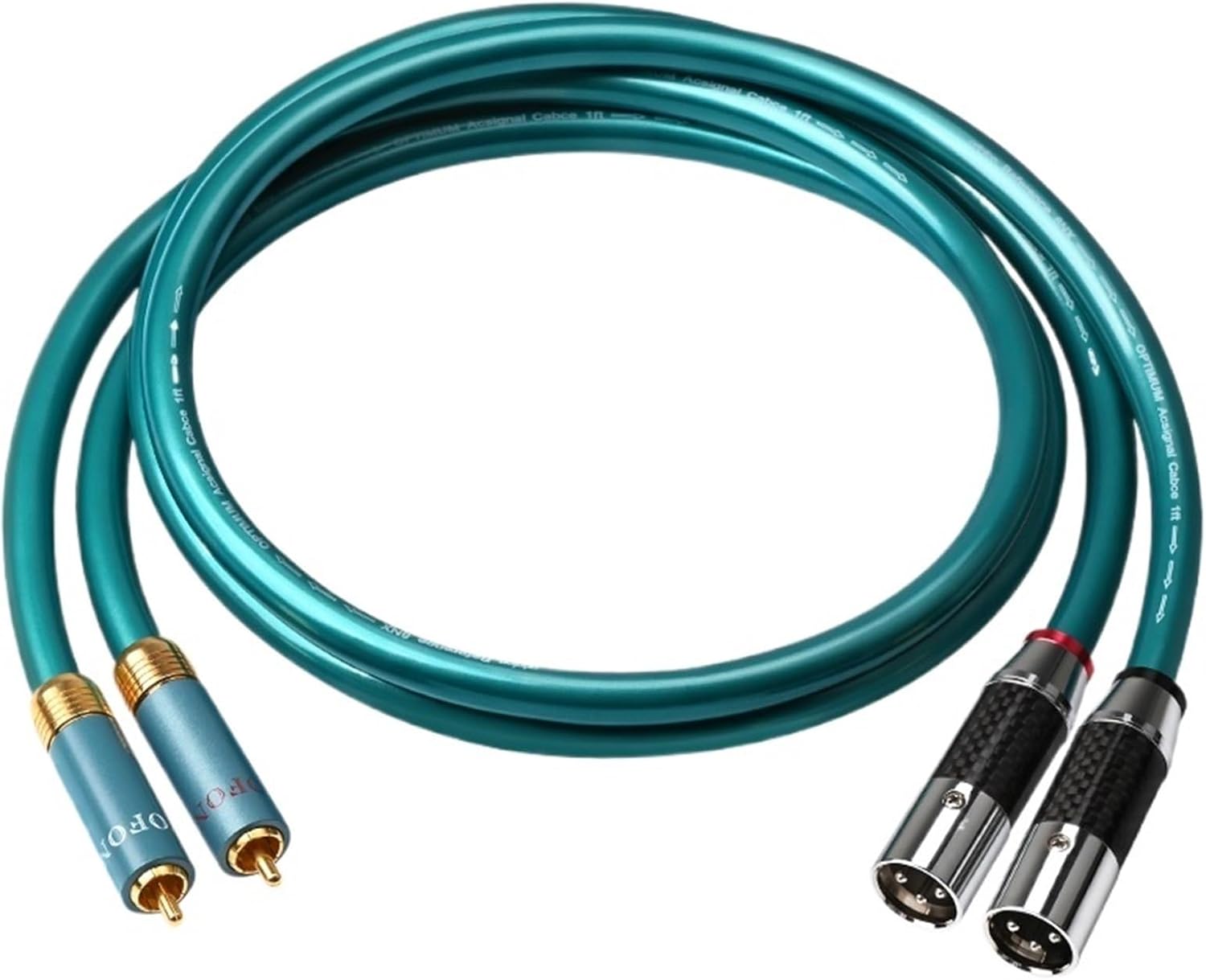 One Pair Hifi to XLR Audio Cable 8N OCC 2RCA Male to 2XLR Female Cable for DVD Amplifier Speaker(2rca to 2xlr male,2m)