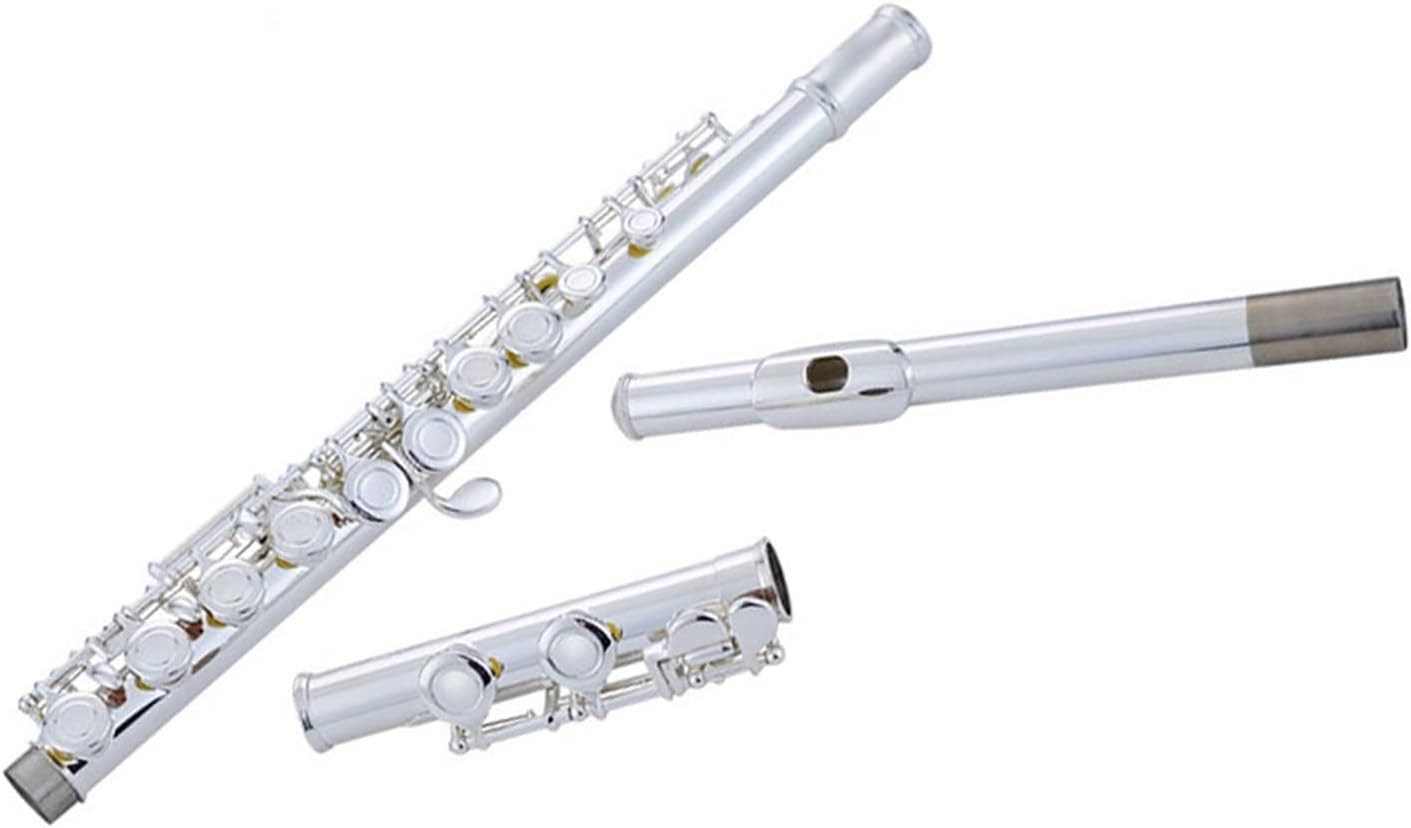 Flute Flute Wind Music White Copper Button E Key Nickel-Plated 16 Closed-Hole Beginners Flutes Musical Instruments