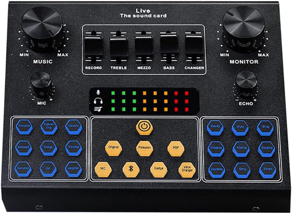 Audio Interface with DJ Mixer and Sound Card, Portable All-in-One Podcast Production Studio for Guitar, Live Streaming, PC, Recording and Gaming