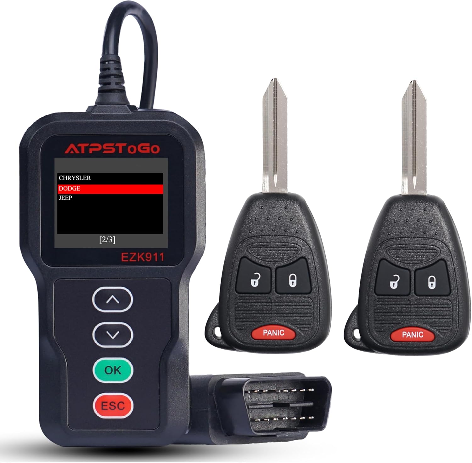 DIY Key Fob Replacement Fits for Dodge Ram Dakota Durango Nitro Jeep Wrangler Patriot 2005 2006 2007 2008 Keyless Entry Remote Replaces FCC ID: OHT692713AA 3 Button