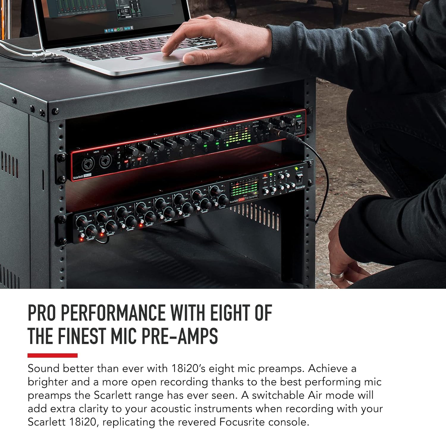 Focusrite Scarlett 18i20 3rd Gen USB Audio Interface for Recording, Producing and Engineering — High-Fidelity, Studio Quality Recording, with Transparent Playback