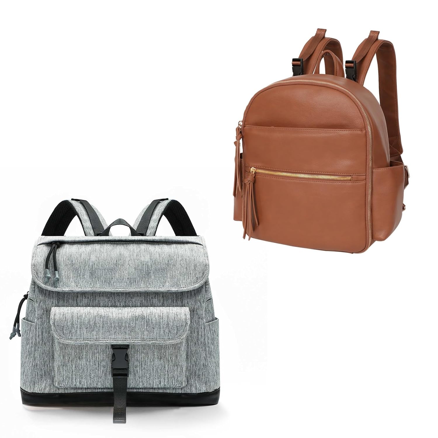 MOMINISDE Mini Diaper Bag Backpack, Small Diaper Bag, Mini Diaper Bag, Diaper Bag Organizers, 4 Insulated Pockets, Changing Pad, Stroller Straps