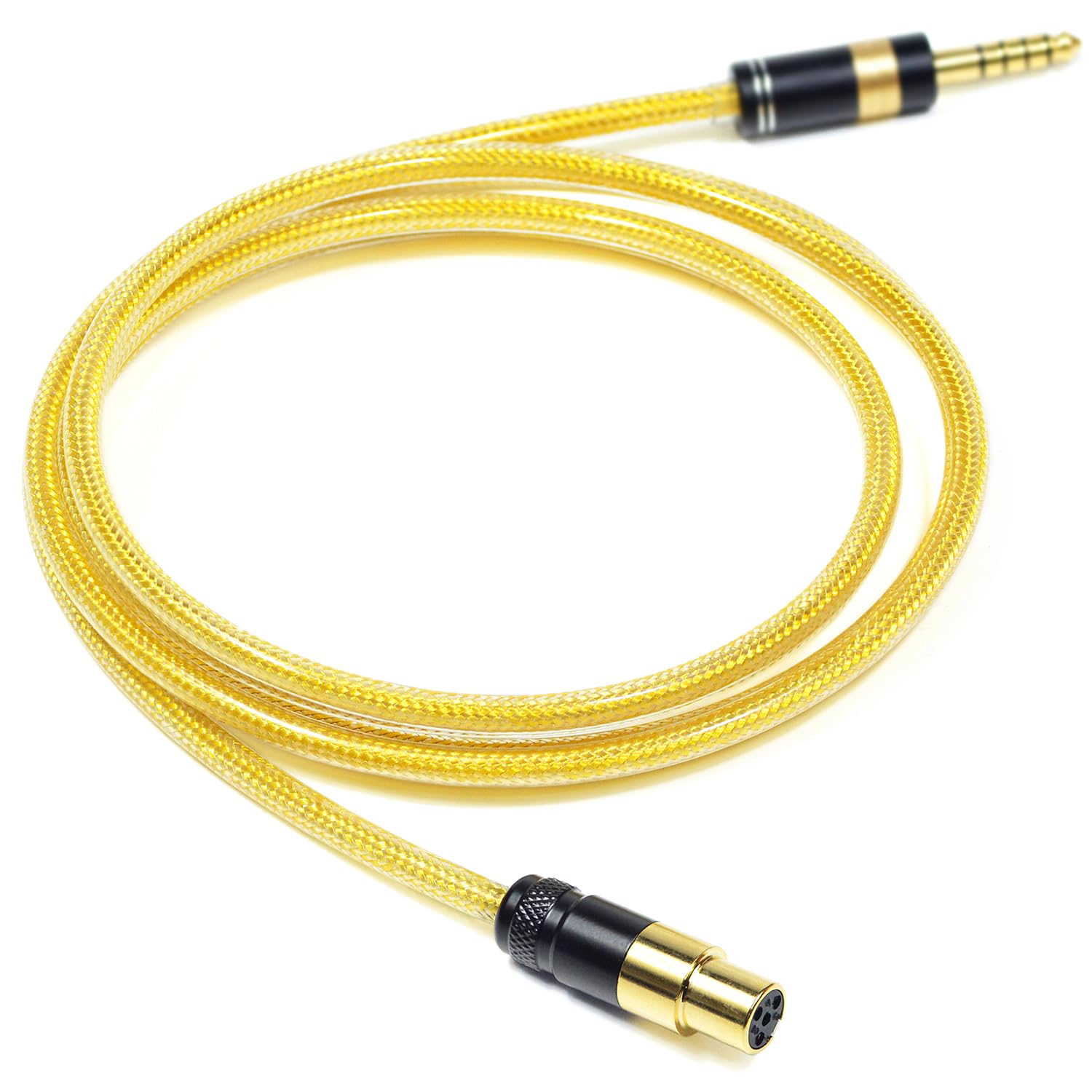 4-Pin Mini XLR 6N OFC Silver-Plated with Metal Shielding Layer 4.4mm 3.5mm Headphone Upgrade Cable for SENNHEISER HD 490 PRO HD 490 PRO Plus (3.5mm Plug)