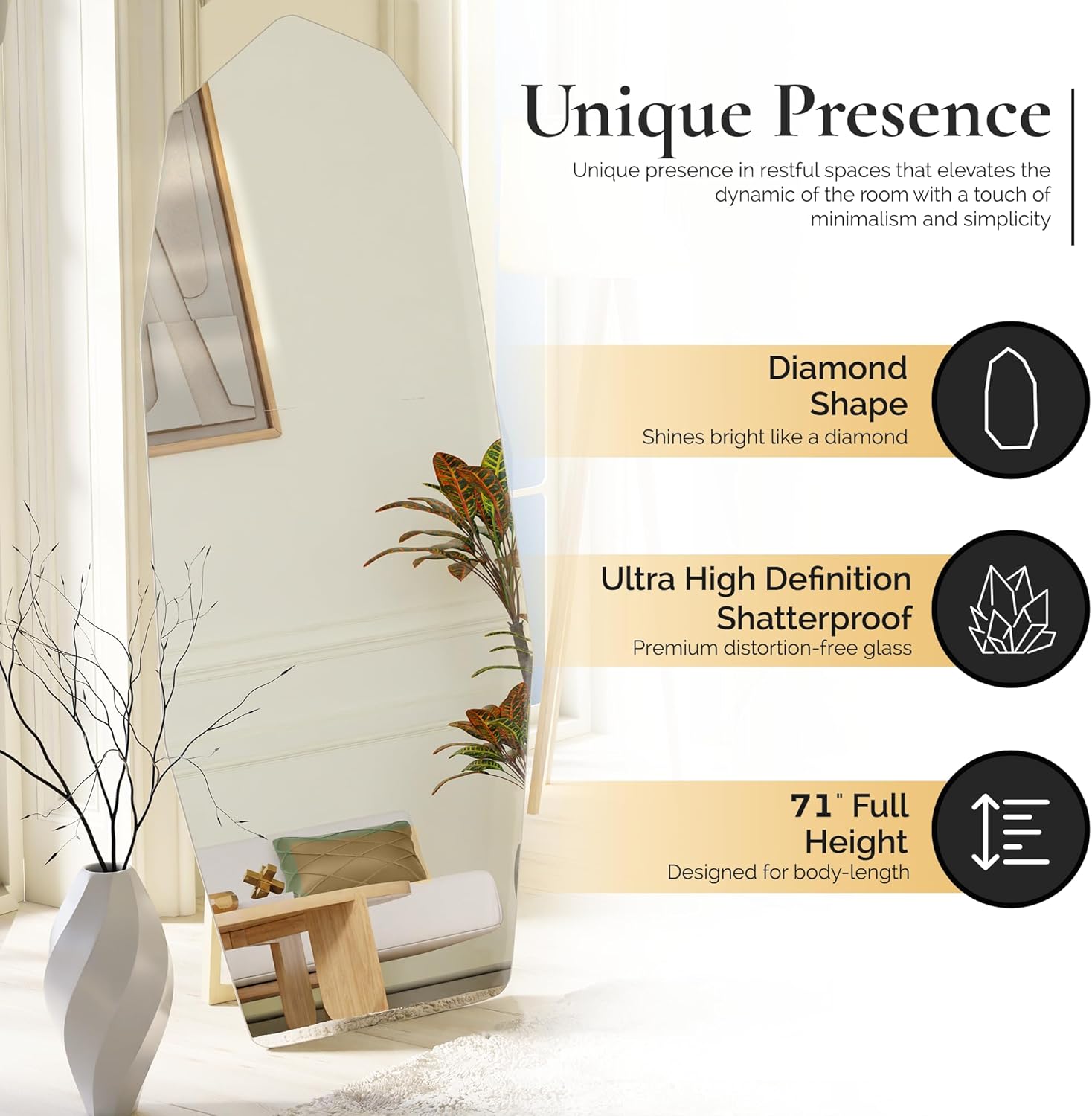 Full Length Mirror with Stand, 71