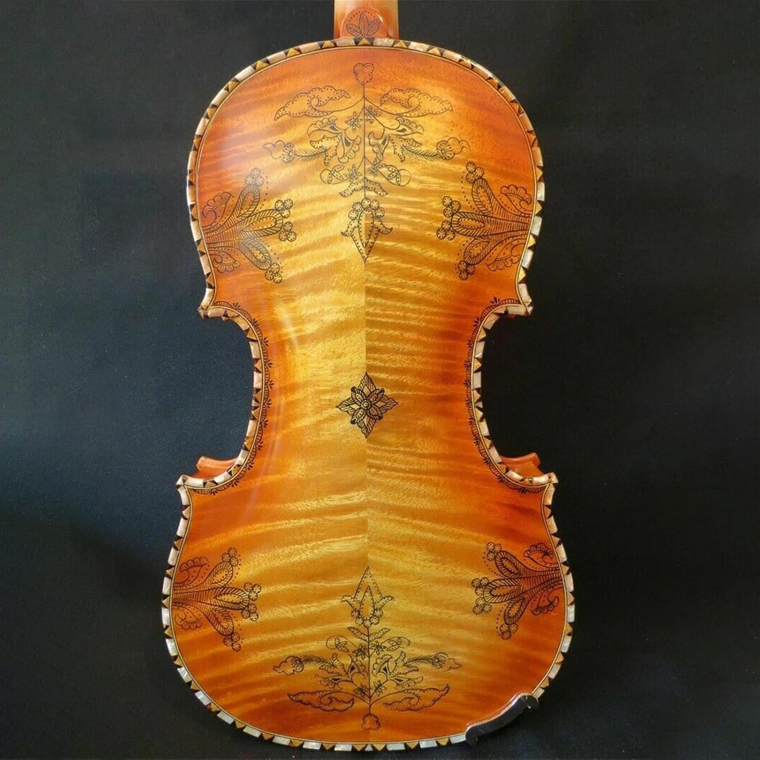 TSTS Wonderful Handcarved 5 Strings 4/4 Violin Musical Instrument Ebony Accessories Fingerboard Stringed Instrument Adults Violins