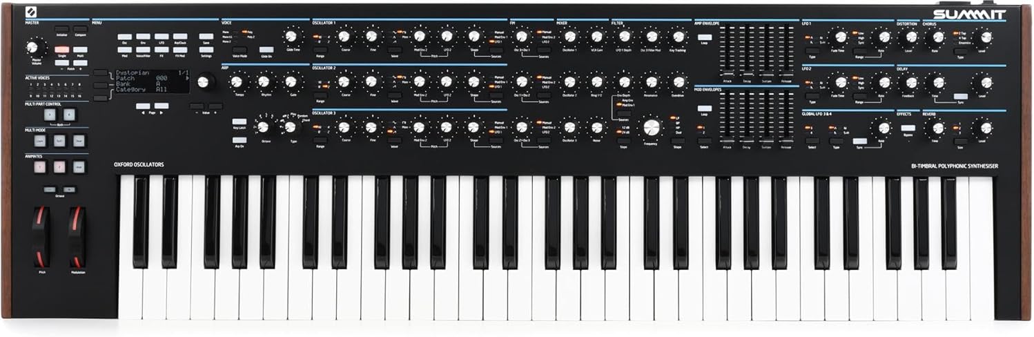 Novation Summit Two-Part 16-Voice 61-Key Polyphonic Synthesizer