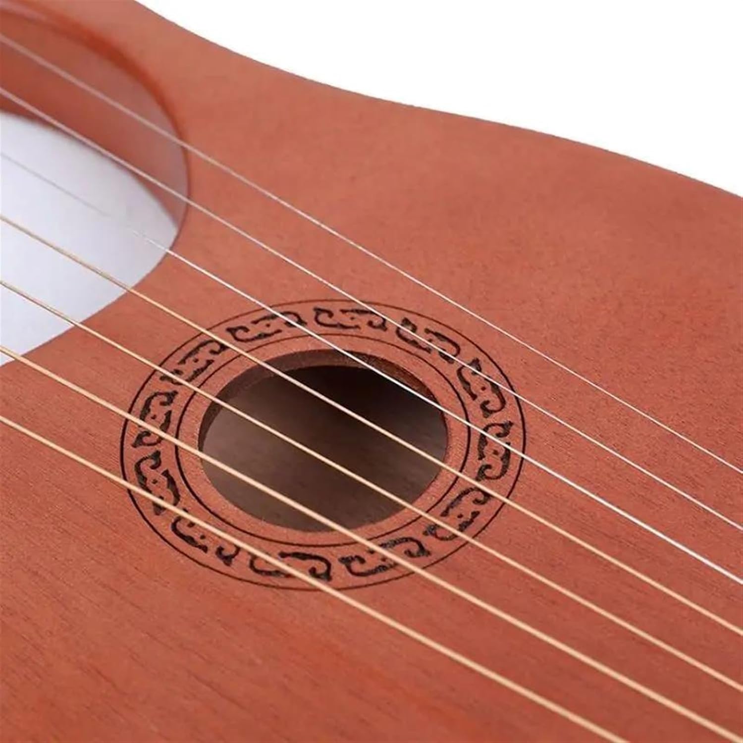 Lyre Harp Set Mahogany Lyre Harp 7 Strings Traditional Musical Instruments Professional Playing Mini Piano For Music Lovers